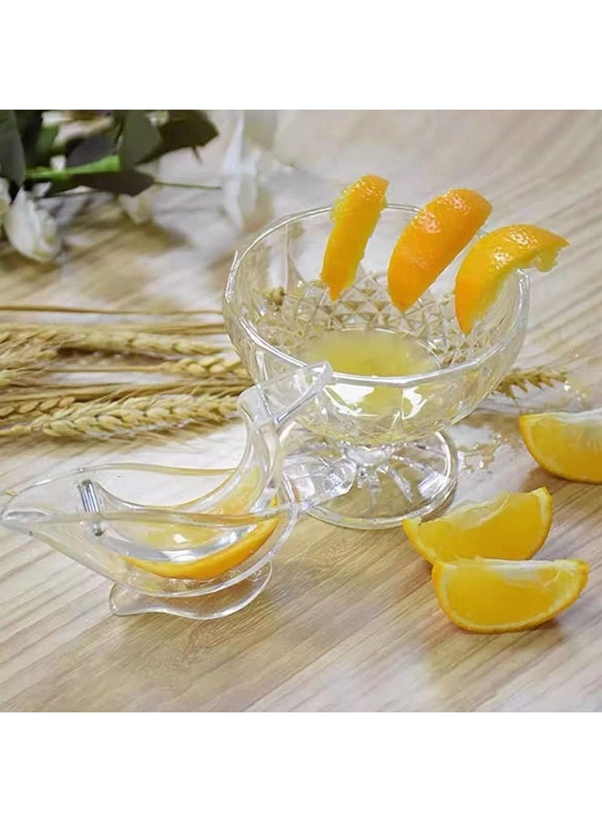 زوبا قطعتين من عصارة ليمون يدوية من الاكريليك بتصميم محمول على شكل طائر، مناسبة لعصر لبرتقال والليمون والرمان،-شفافه- كود 518 - Image 5